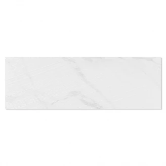 Marmor Vægflise <strong>Lincoln</strong>  Hvid Blank-Relief 30x90 cm